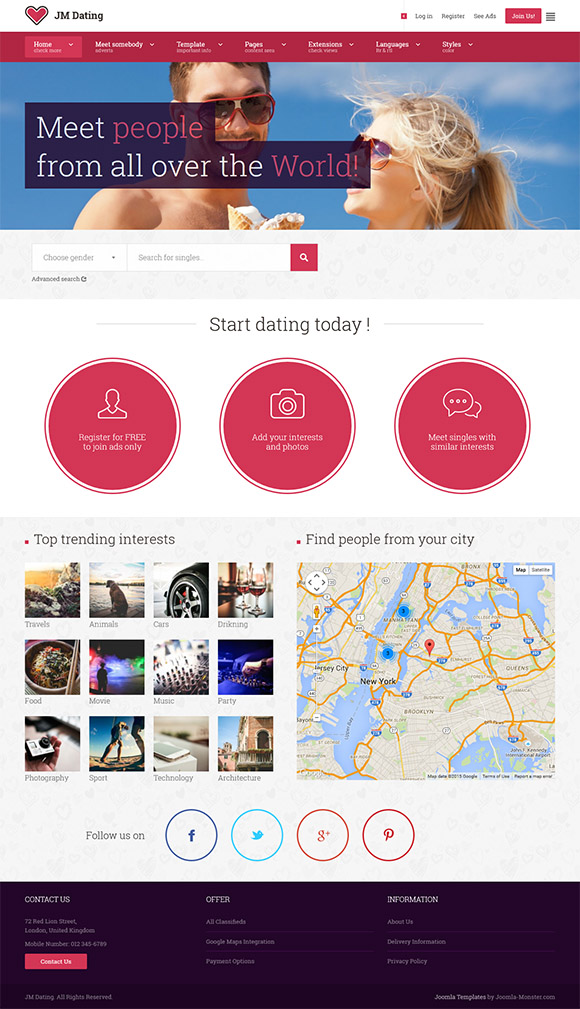 Joomla шаблон Joomla-Monster Dating