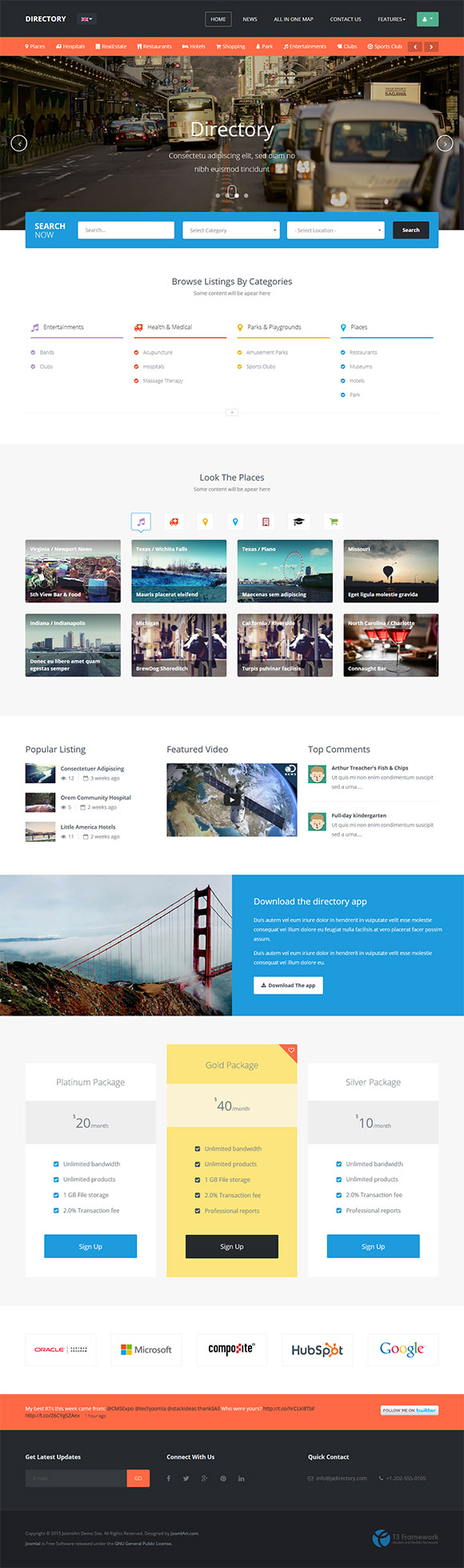 Шаблон JoomlArt Directory Joomla шаблон JoomlArt Directory